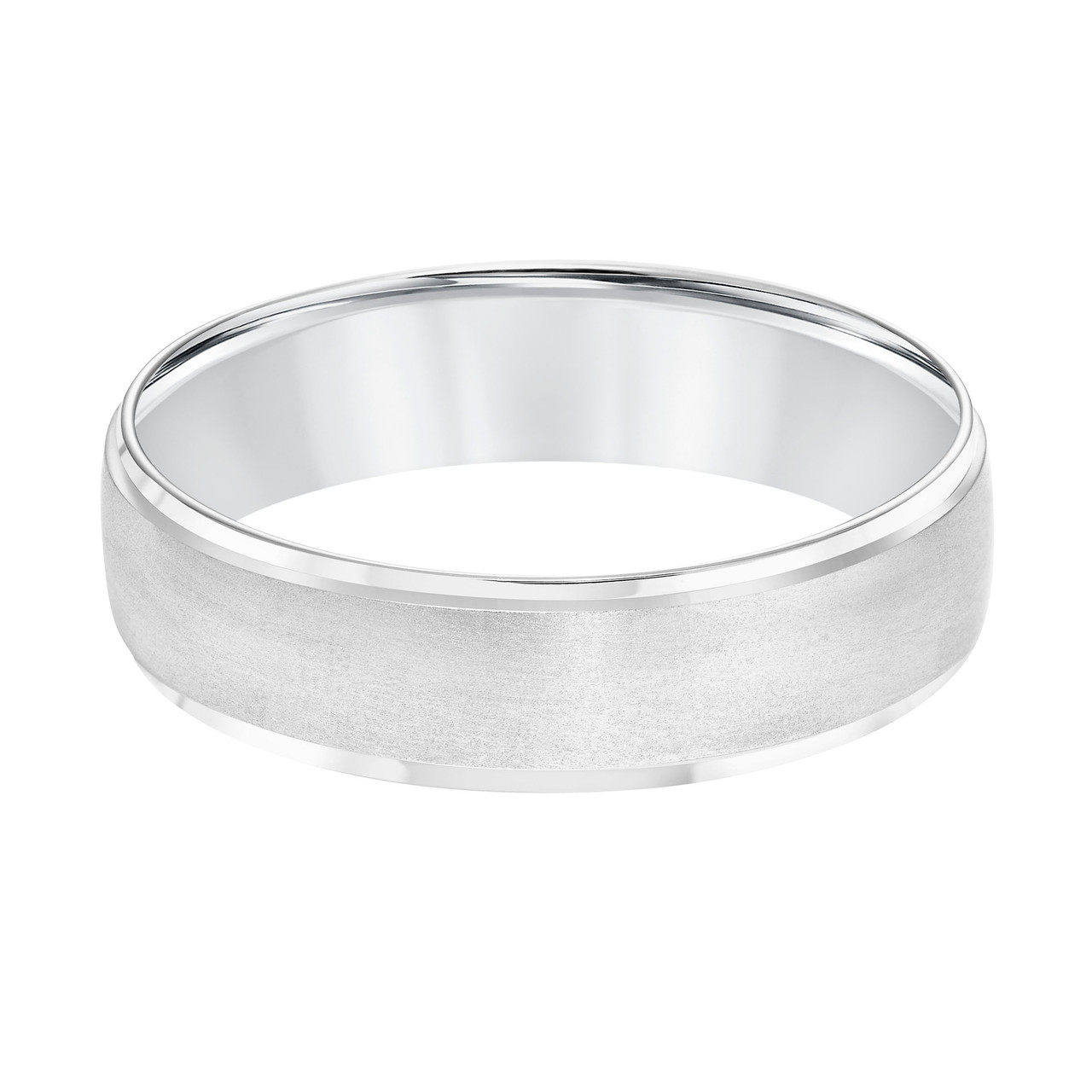 Matte with Polished Edge Wedding Band 0