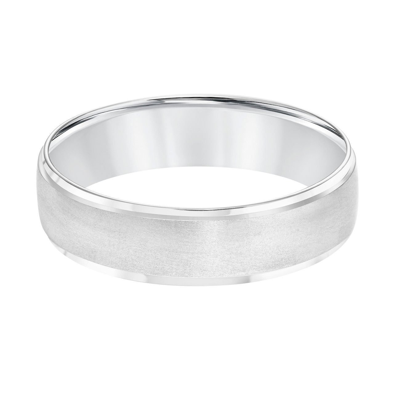 Matte with Polished Edge Wedding Band