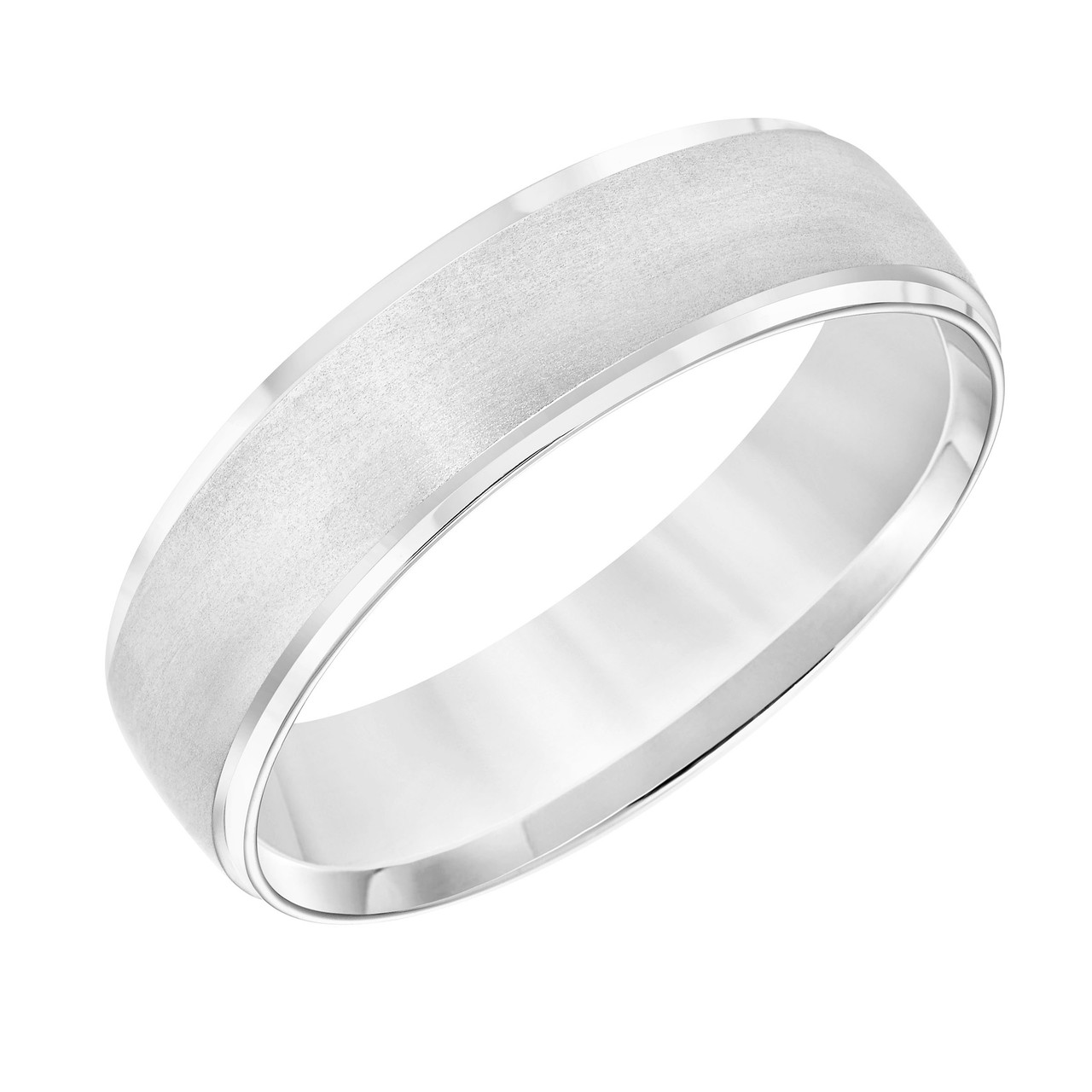 Matte with Polished Edge Wedding Band 1