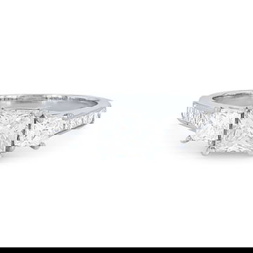 Three Stone Princess Diamond Channel Engagement Setting