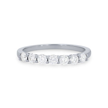 Seven Stone Diamond Wedding Band In Platinum