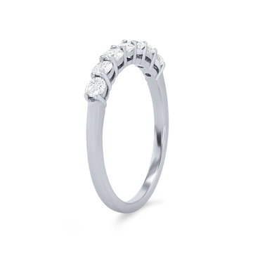 Seven Stone Diamond Wedding Band In Platinum