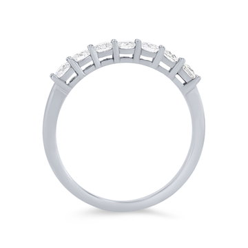 Seven Stone Diamond Wedding Band In Platinum