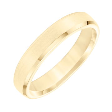 Matte Bevel Edge 4.5mm Wedding Band In White Gold 14K