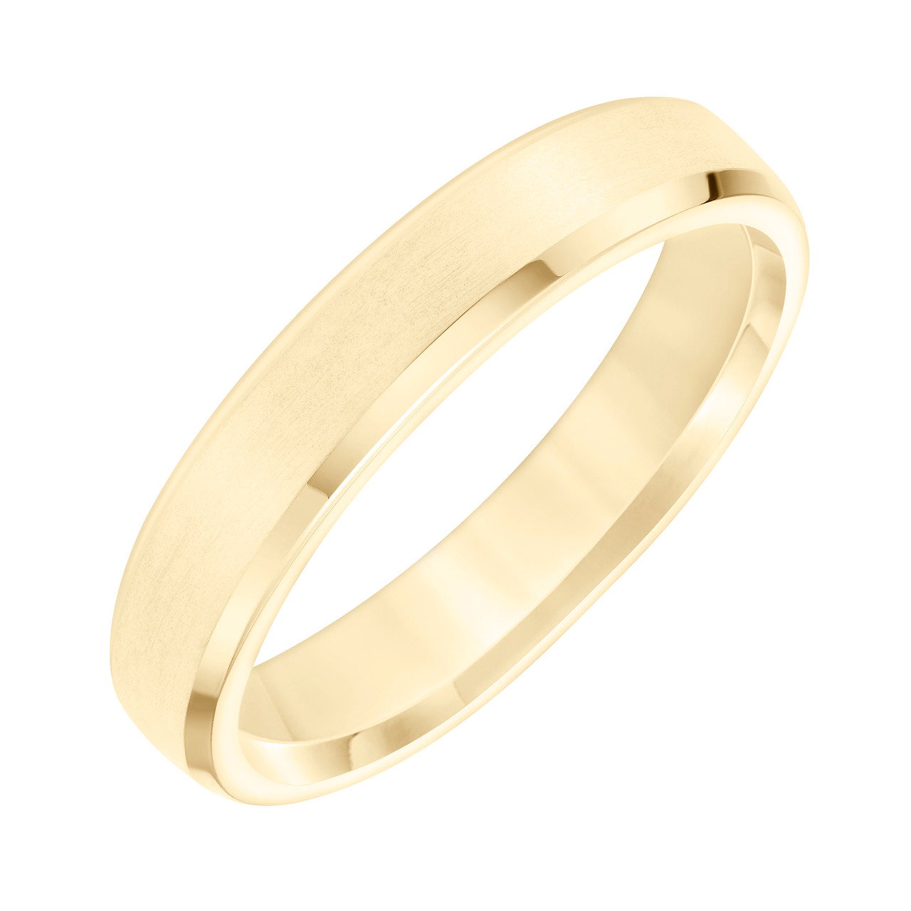 Matte Bevel Edge 4.5mm Wedding Band 1