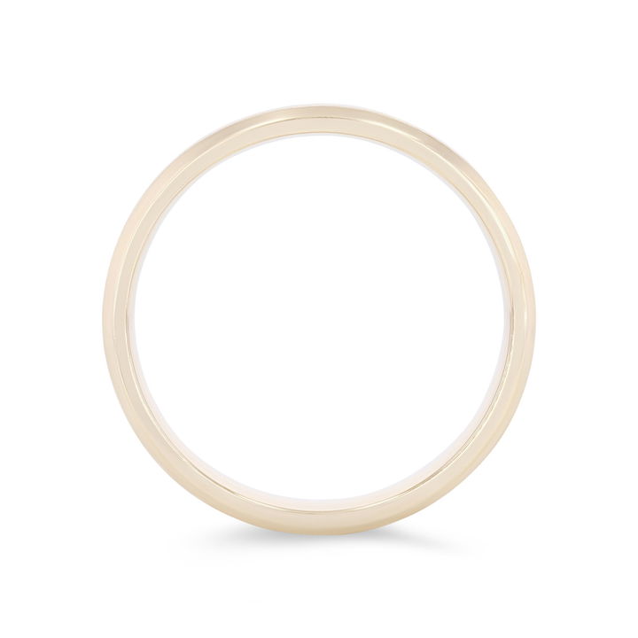 Matte Bevel Edge 4.5mm Wedding Band In White Gold 14K