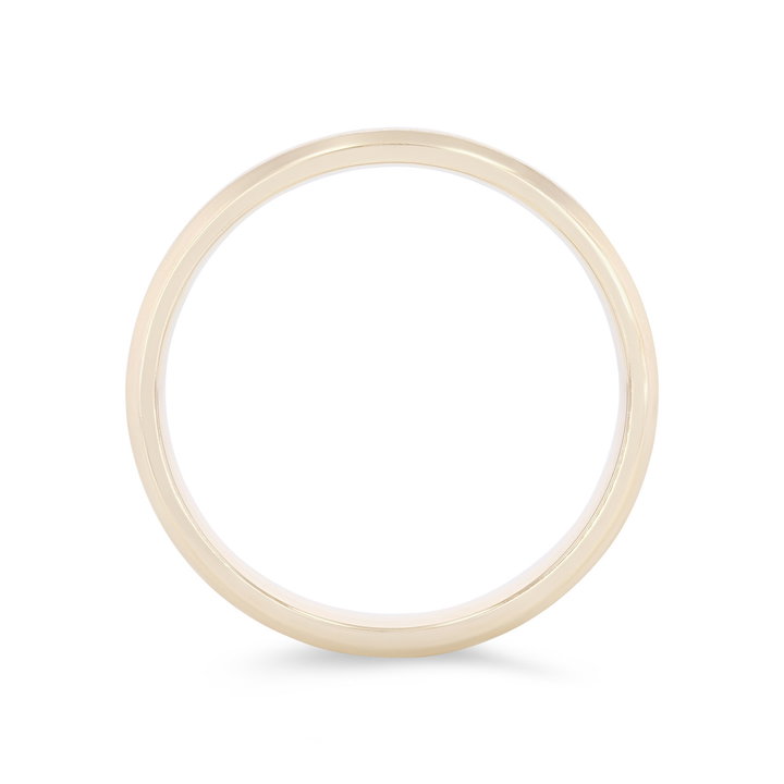 Matte Bevel Edge 4.5mm Wedding Band In White Gold 14K