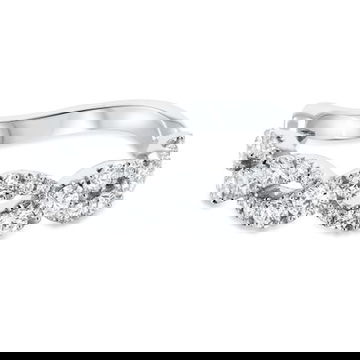 Graduated Diamond Open Twist Wedding Band