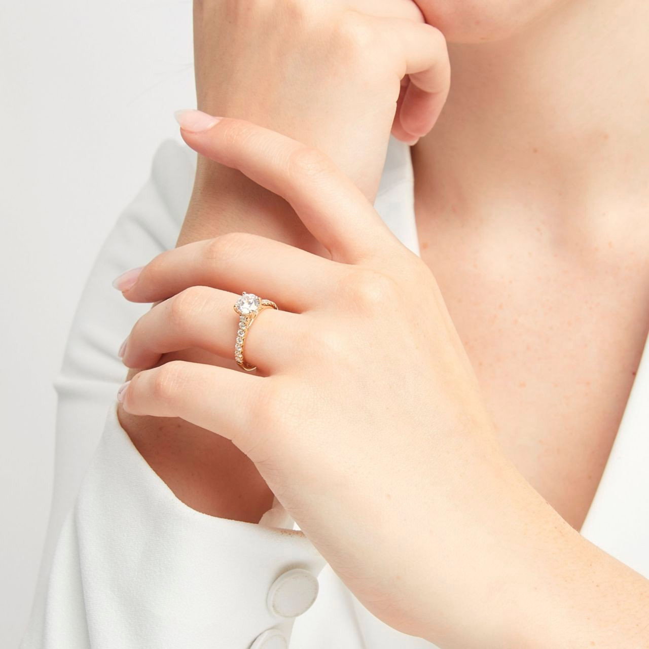 Cathedral Hidden Diamond Engagement Setting by Adorette