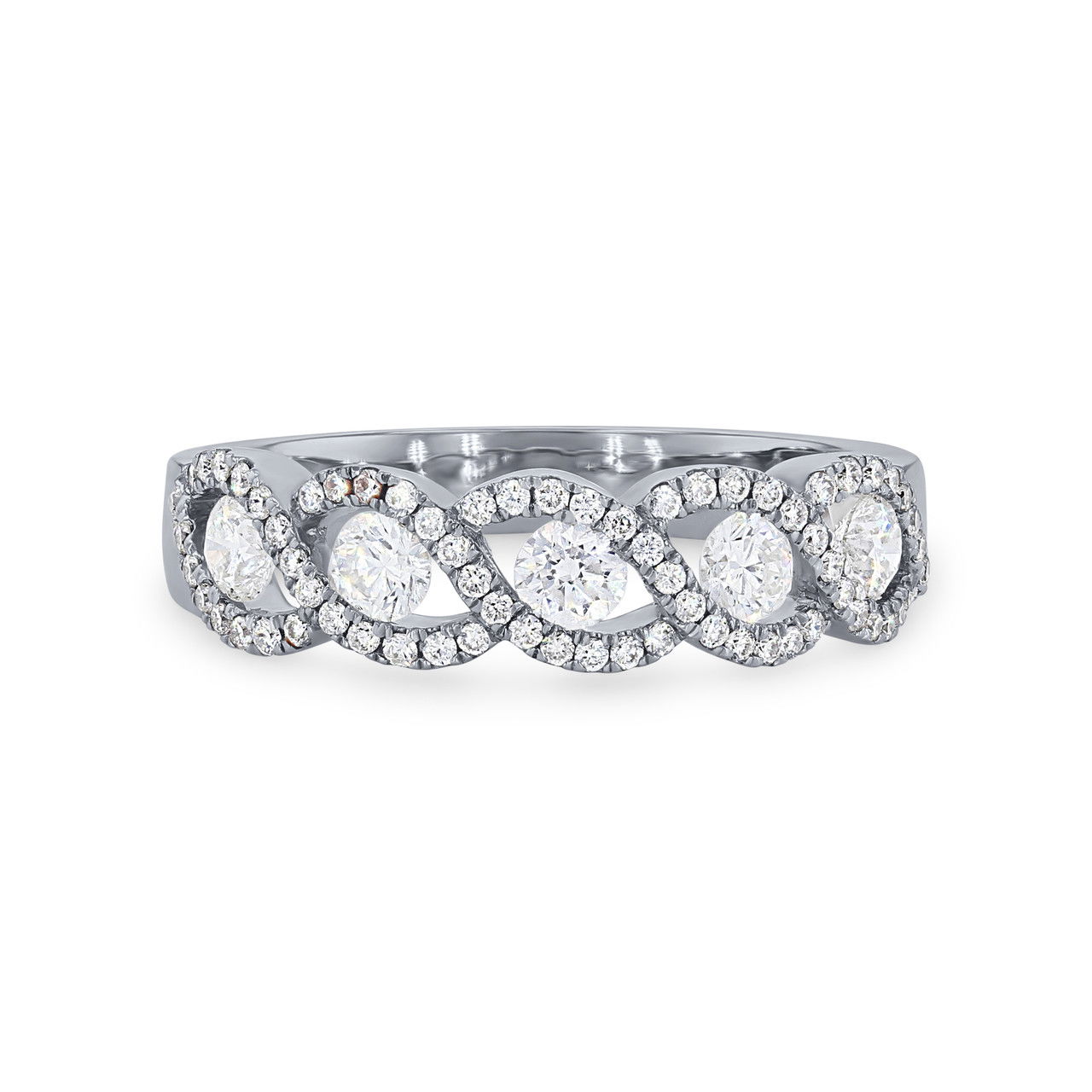 Diamond Accented Twist Ring
