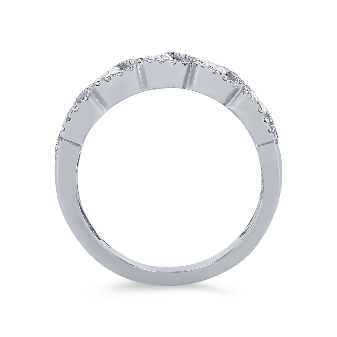 Diamond Accented Twist Ring