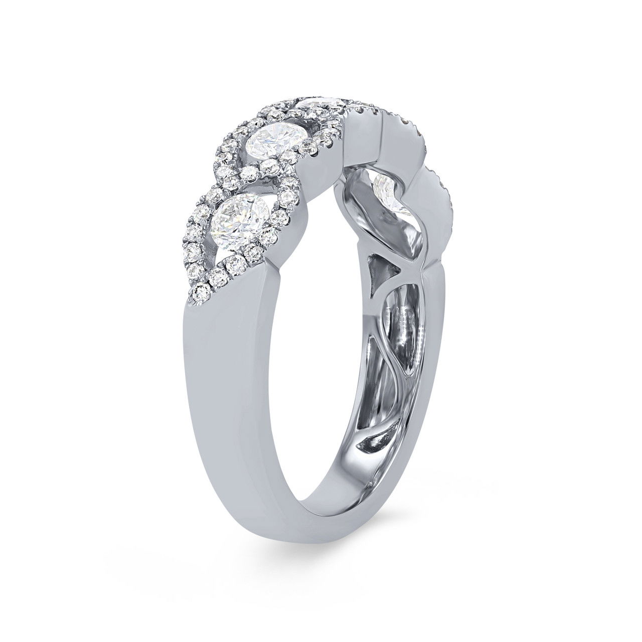Diamond Accented Twist Ring
