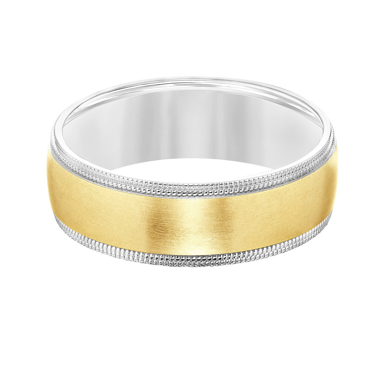 Matte Milgrain Edge 7mm Wedding Band 0