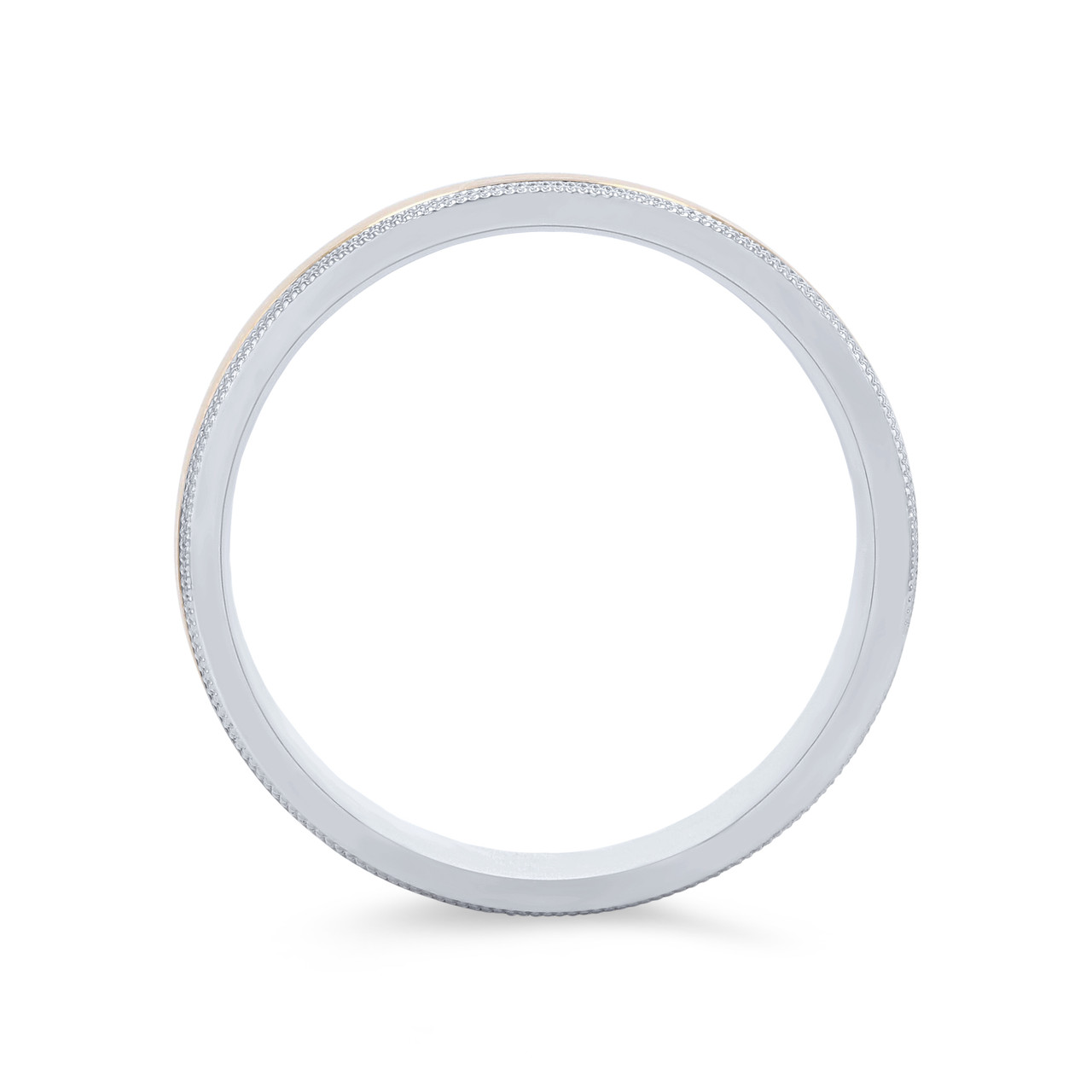 Matte Milgrain Edge 7mm Wedding Band