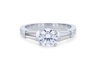 Double Tapered Baguette Diamond Engagement Setting