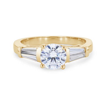 Double Tapered Baguette Diamond Engagement Setting