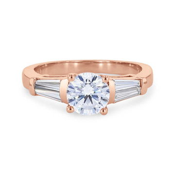 Double Tapered Baguette Diamond Engagement Setting