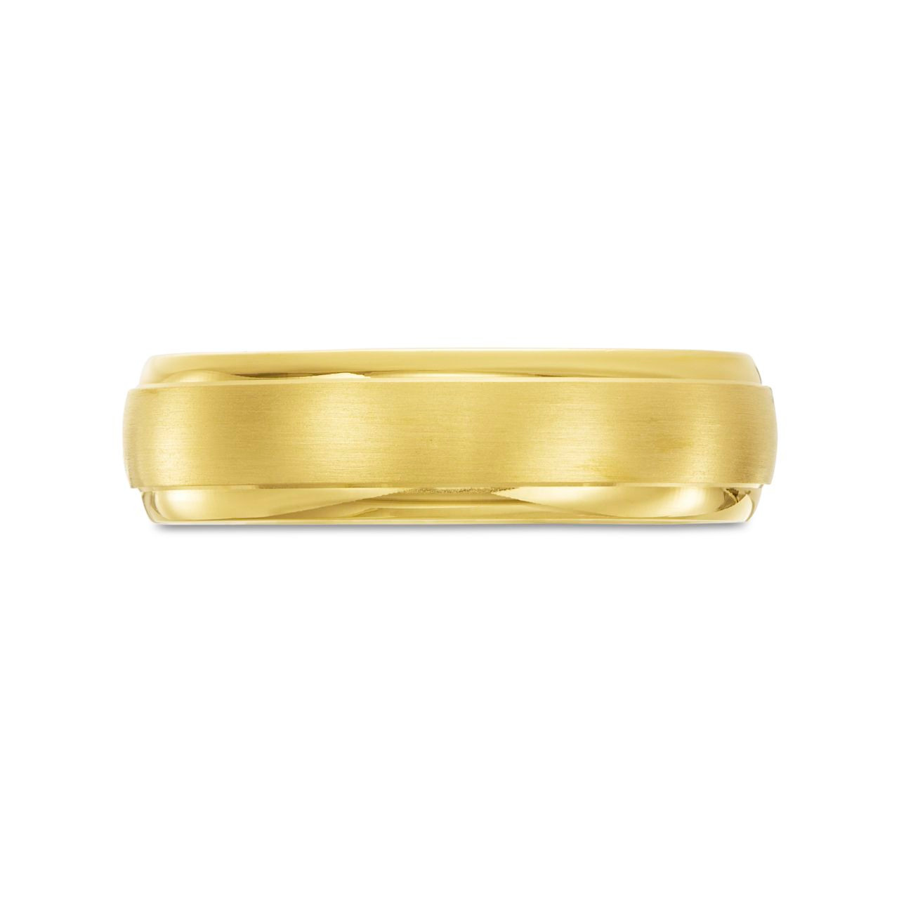 Matte Polished Edge 6mm Wedding Band 0