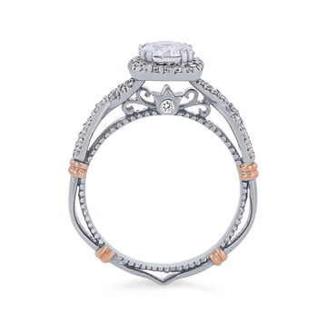 Verragio Parisian Halo Twist Engagement Setting In Rose Gold 14K