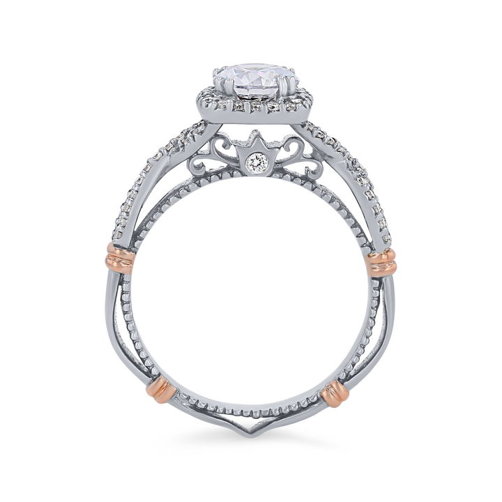 Verragio Parisian Halo Twist Engagement Setting In Rose Gold 14K