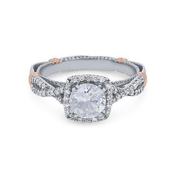 Verragio Parisian Halo Twist Engagement Setting In Rose Gold 14K