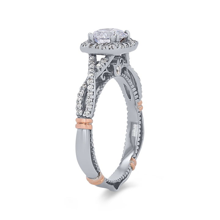 Verragio Parisian Halo Twist Engagement Setting In Rose Gold 14K