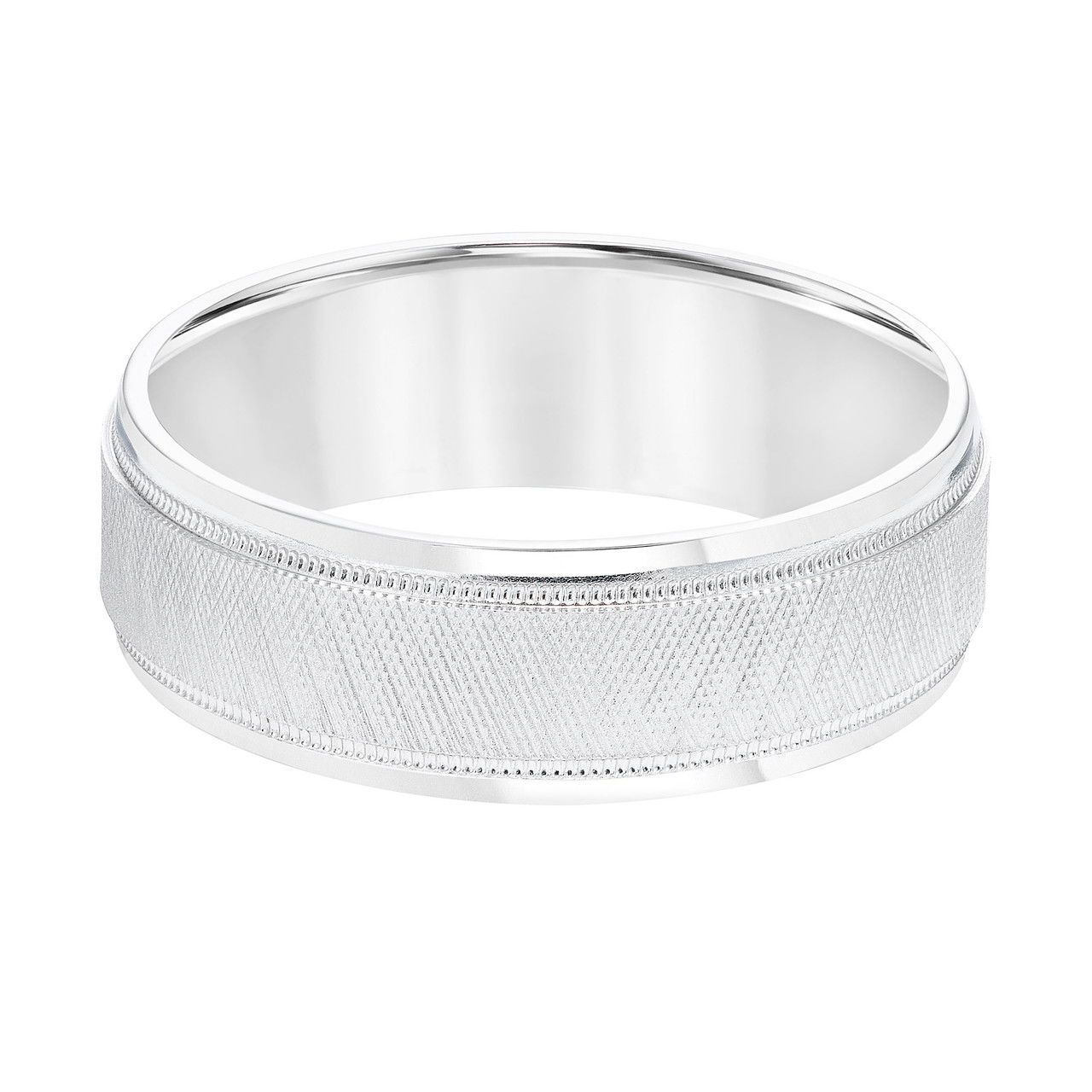 Textured Milgrain Wedding Band