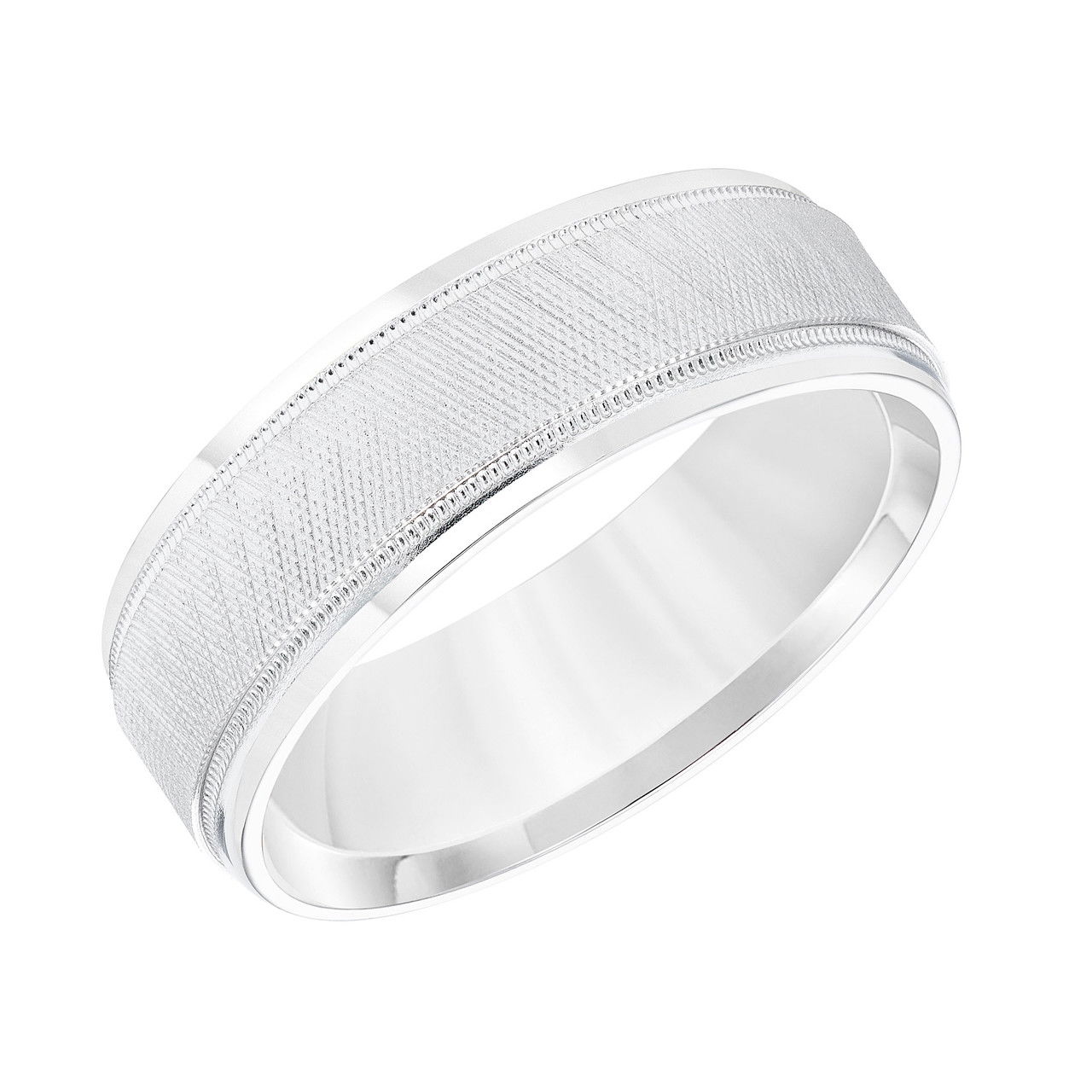 Textured Milgrain Wedding Band