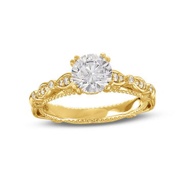 Verragio Parisian Scalloped Engagement Setting In Yellow Gold 14K