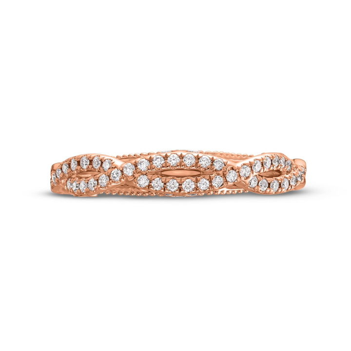 Rose Gold 14K Verragio Insignia Open Twist Wedding Band