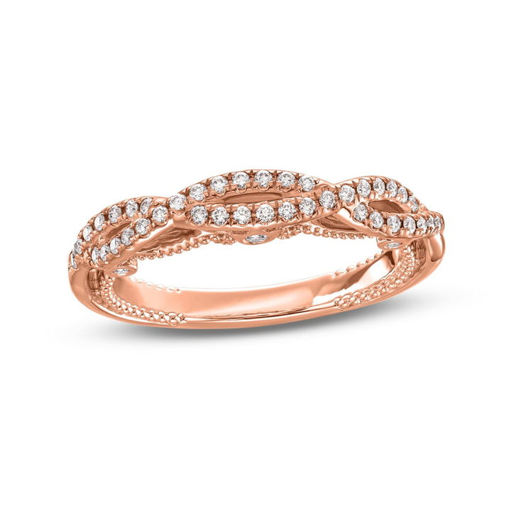 Rose Gold 14K Verragio Insignia Open Twist Wedding Band