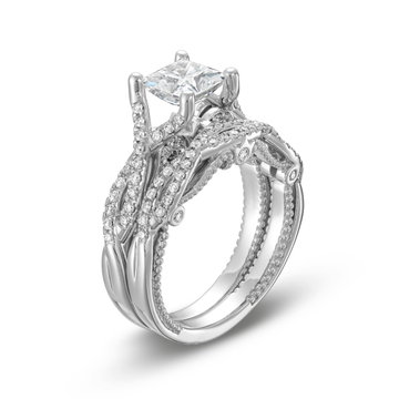Verragio Insignia Twist Engagement Setting In Platinum