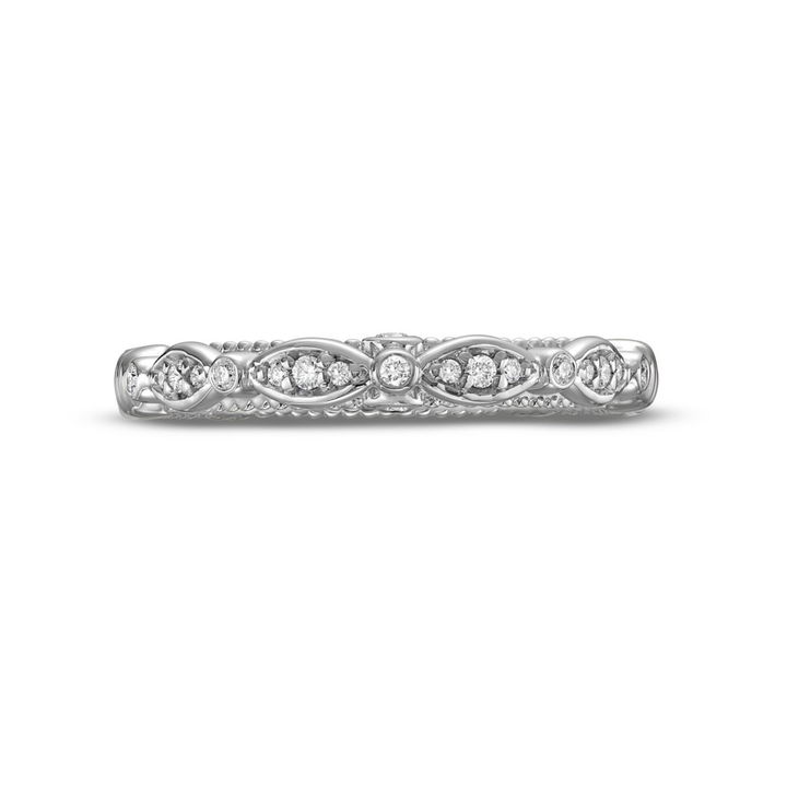 White Gold 14K Verragio Parisian Scalloped Wedding Band
