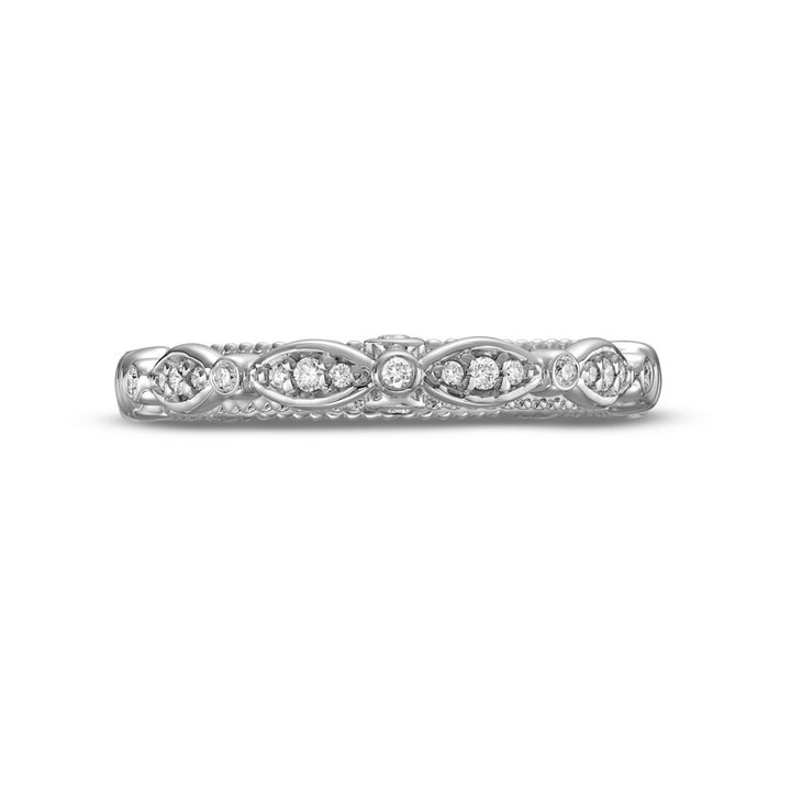 Verragio Parisian Scalloped Wedding Band In White Gold 14K