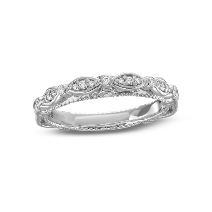 White Gold 14K Verragio Parisian Scalloped Wedding Band