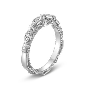Verragio Parisian Scalloped Wedding Band In White Gold 14K