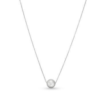Freshwater Pearl Floating Pendant In White Gold 14K