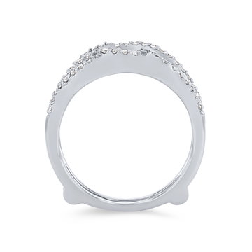 True Romance Twist Diamond Ring Guard In White Gold 14K