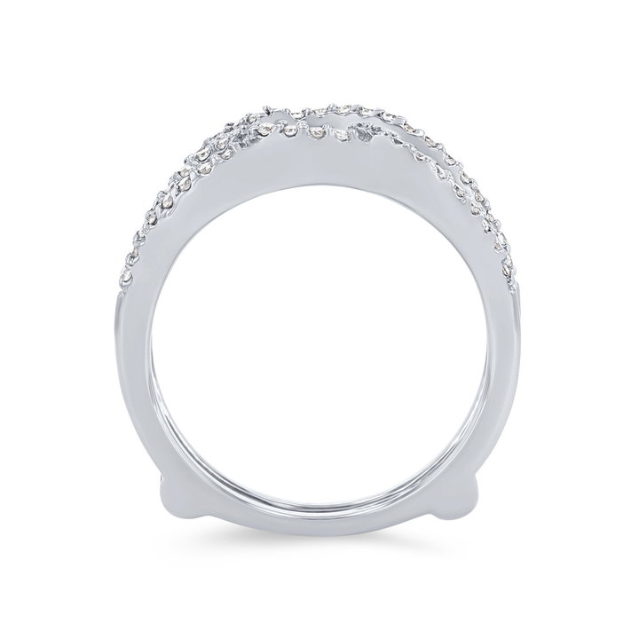 True Romance Twist Diamond Ring Guard In White Gold 14K