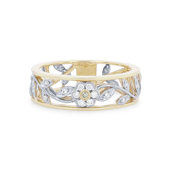 Simon G. Trellis Floral Diamond Ring