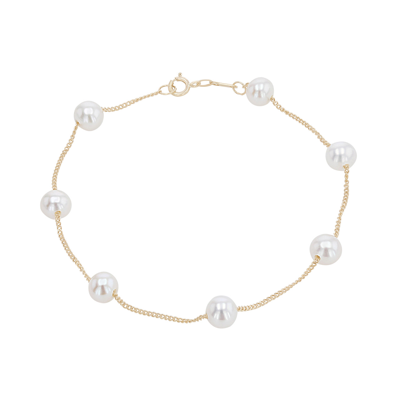 Freshwater Pearl Tin Cup Bracelet 0