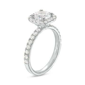 Cushion Halo Engagement Setting by Adorette In White Gold 14K