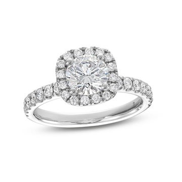 Cushion Halo Engagement Setting by Adorette In White Gold 14K