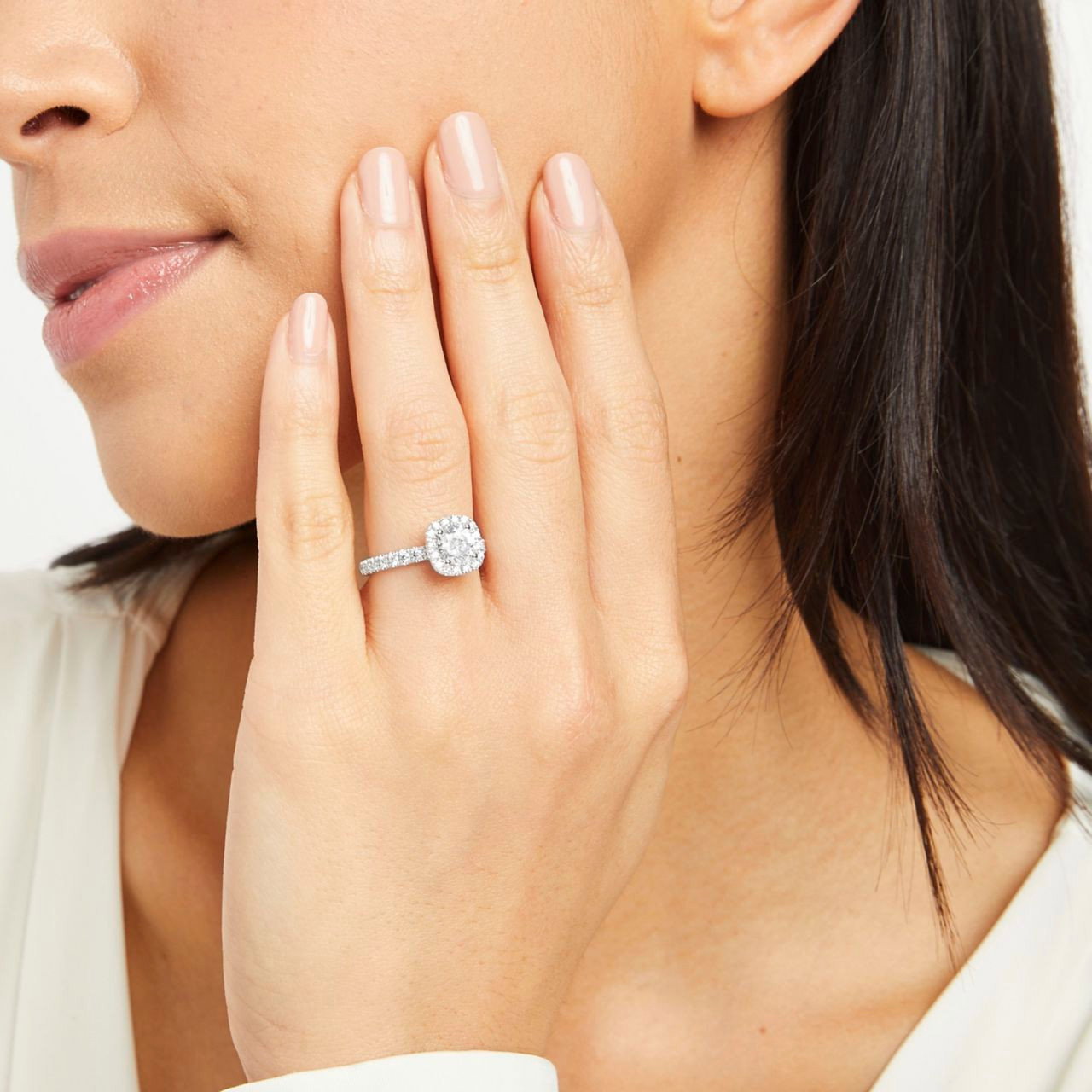 Cushion Halo Engagement Setting by Adorette