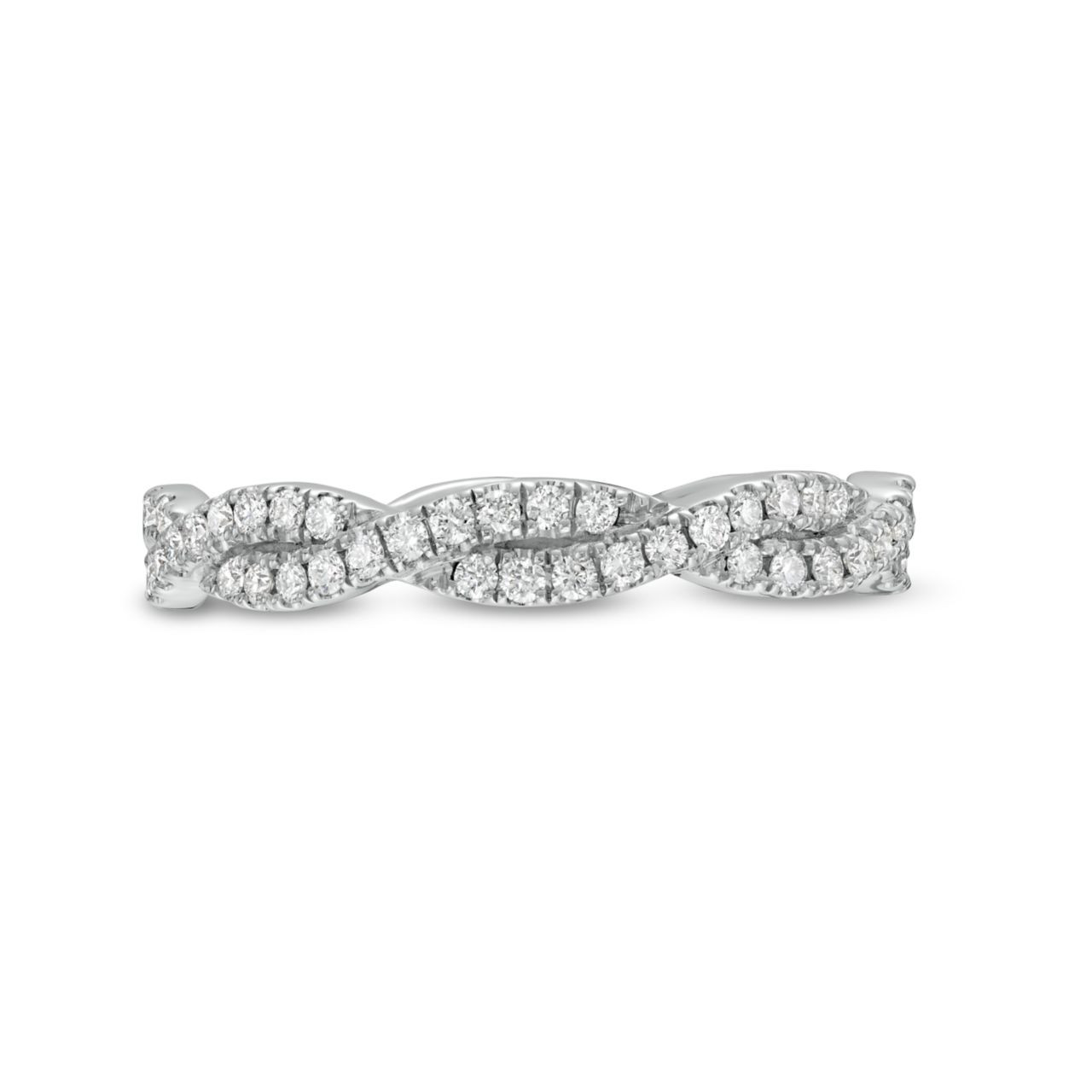 Twist Full Diamond Wedding Band by Adorette