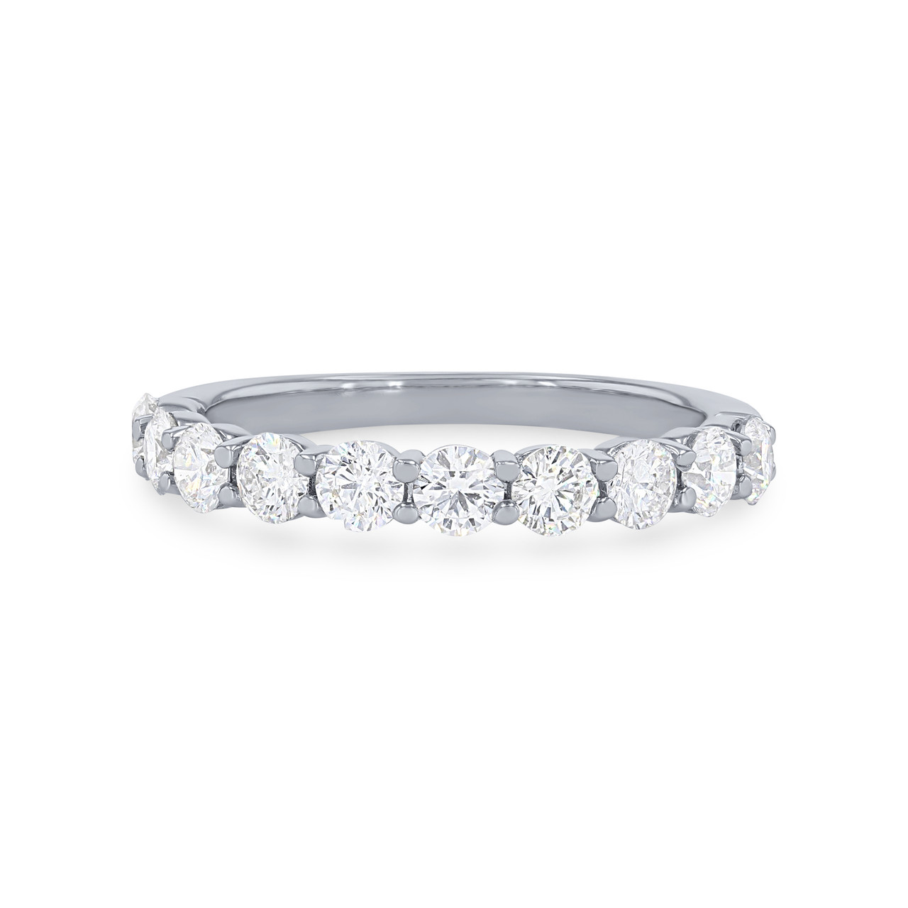 Shared Prong Diamond Wedding Band 0