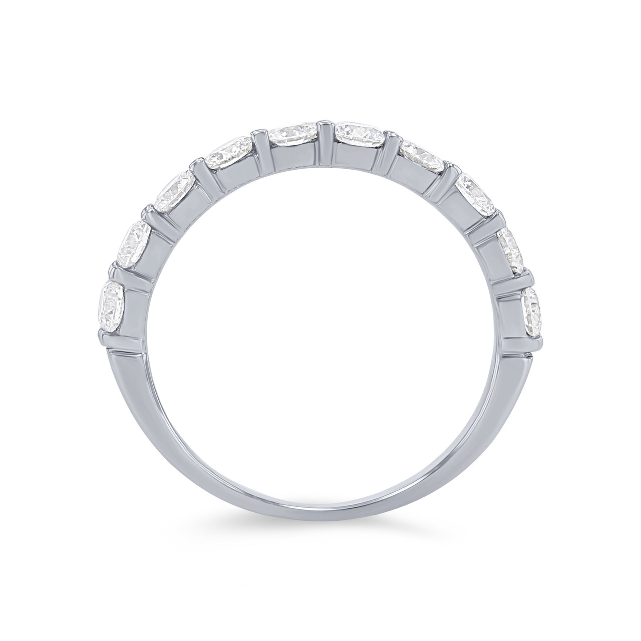 Shared Prong Diamond Wedding Band
