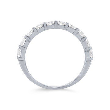 Shared Prong Diamond Wedding Band In White Gold 14K