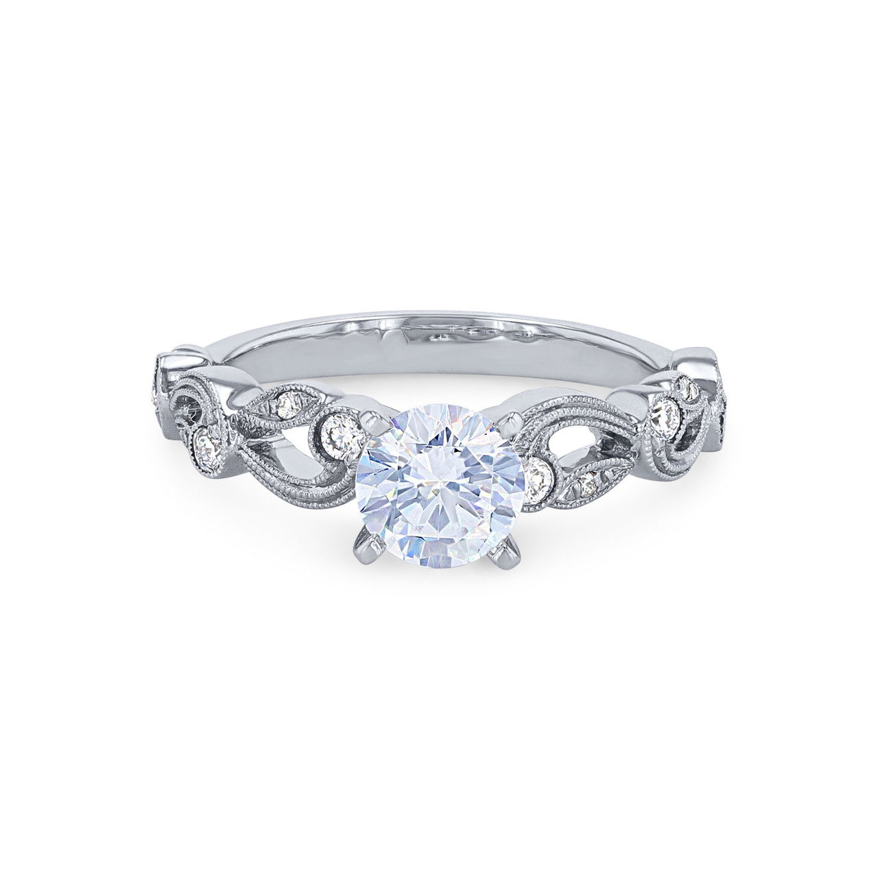 Simon G. Filigree Milgrain Diamond Engagement Setting