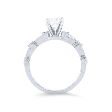 Simon G. Filigree Milgrain Diamond Engagement Setting In White Gold 18K